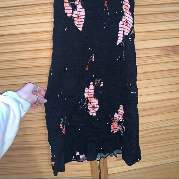 Free People black floral Dress Small - Picture 4 of 5